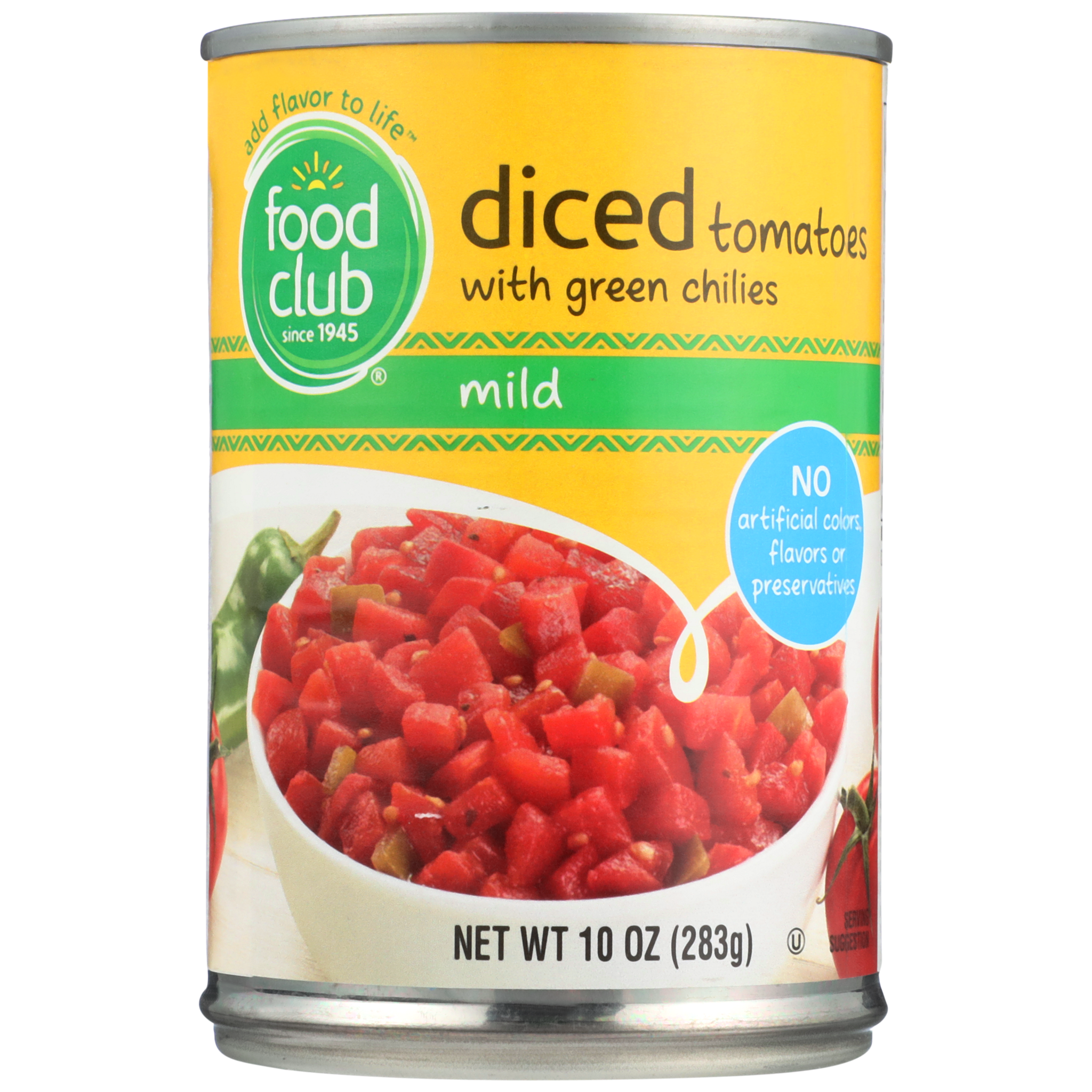 Mild Diced Tomatoes With Green Chilies