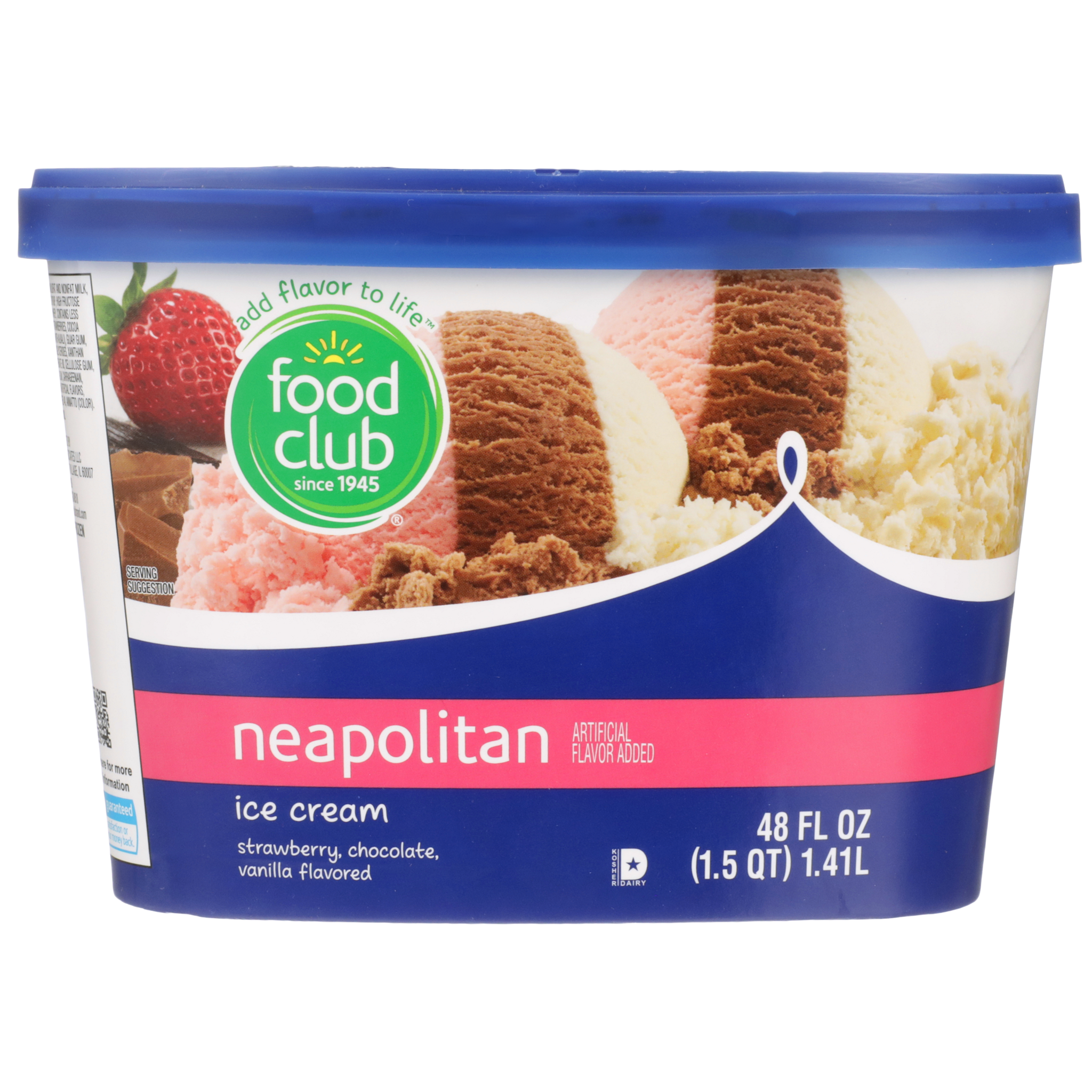 Neapolitan Strawberry  Chocolate  Vanilla Flavored Ice Cream