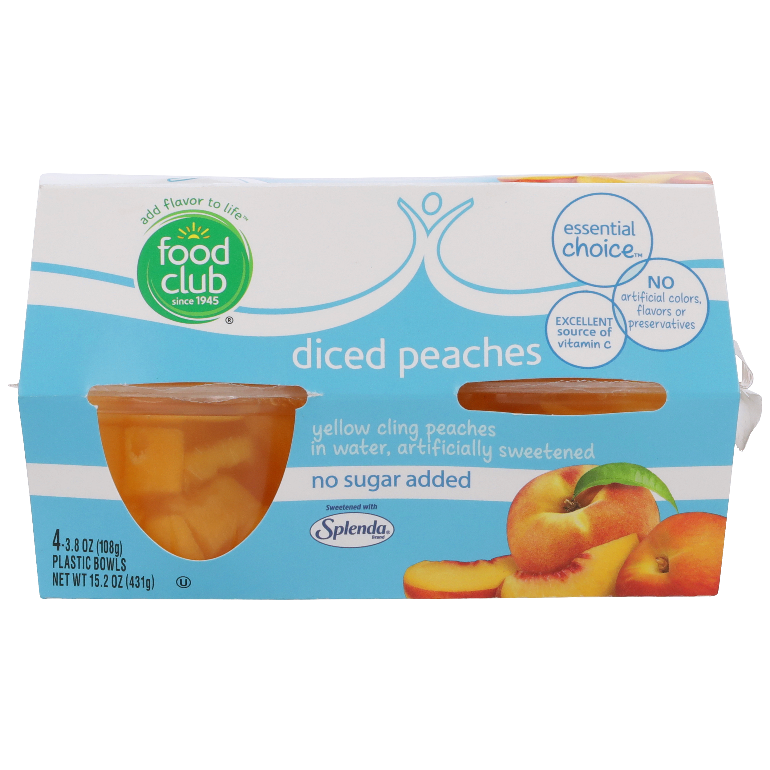 No Sugar Added Yellow Cling Diced Peaches In Water