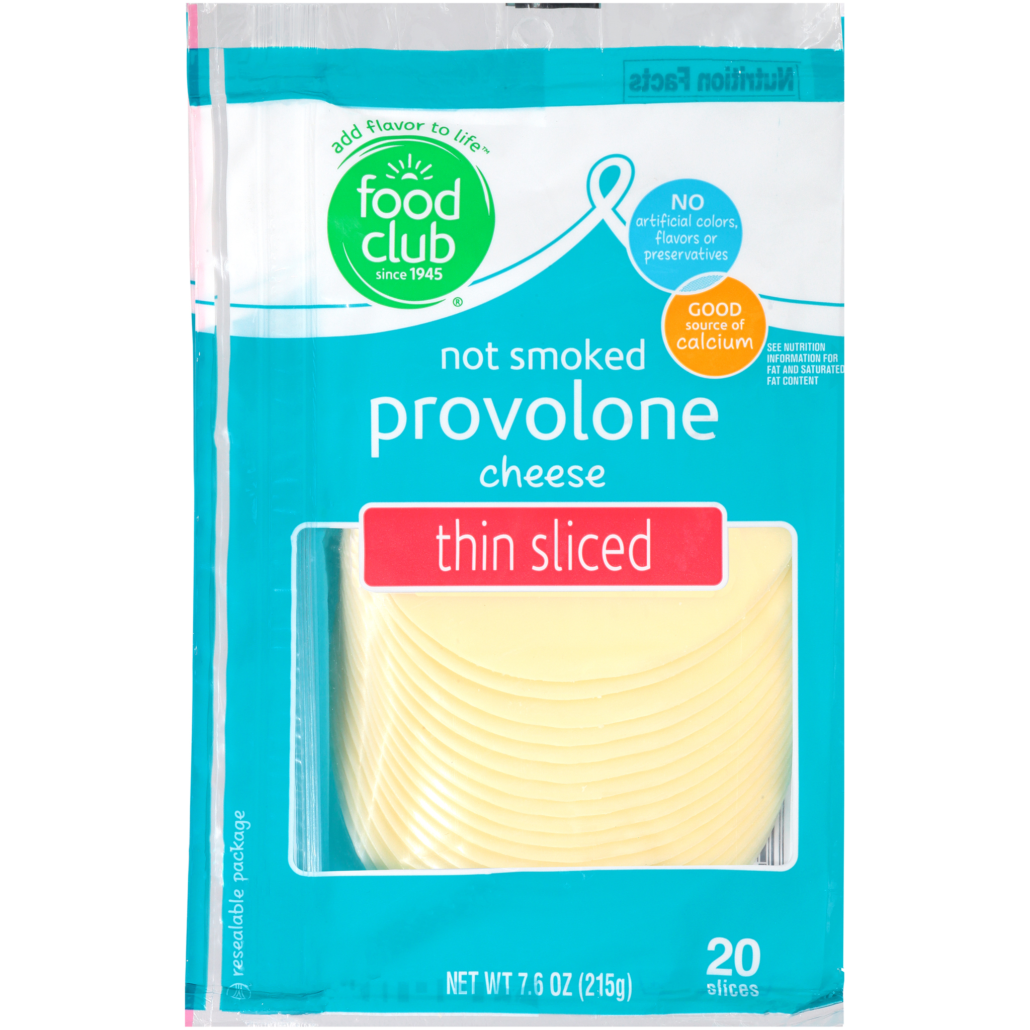 Not Smoked Provolone Thin Sliced Cheese