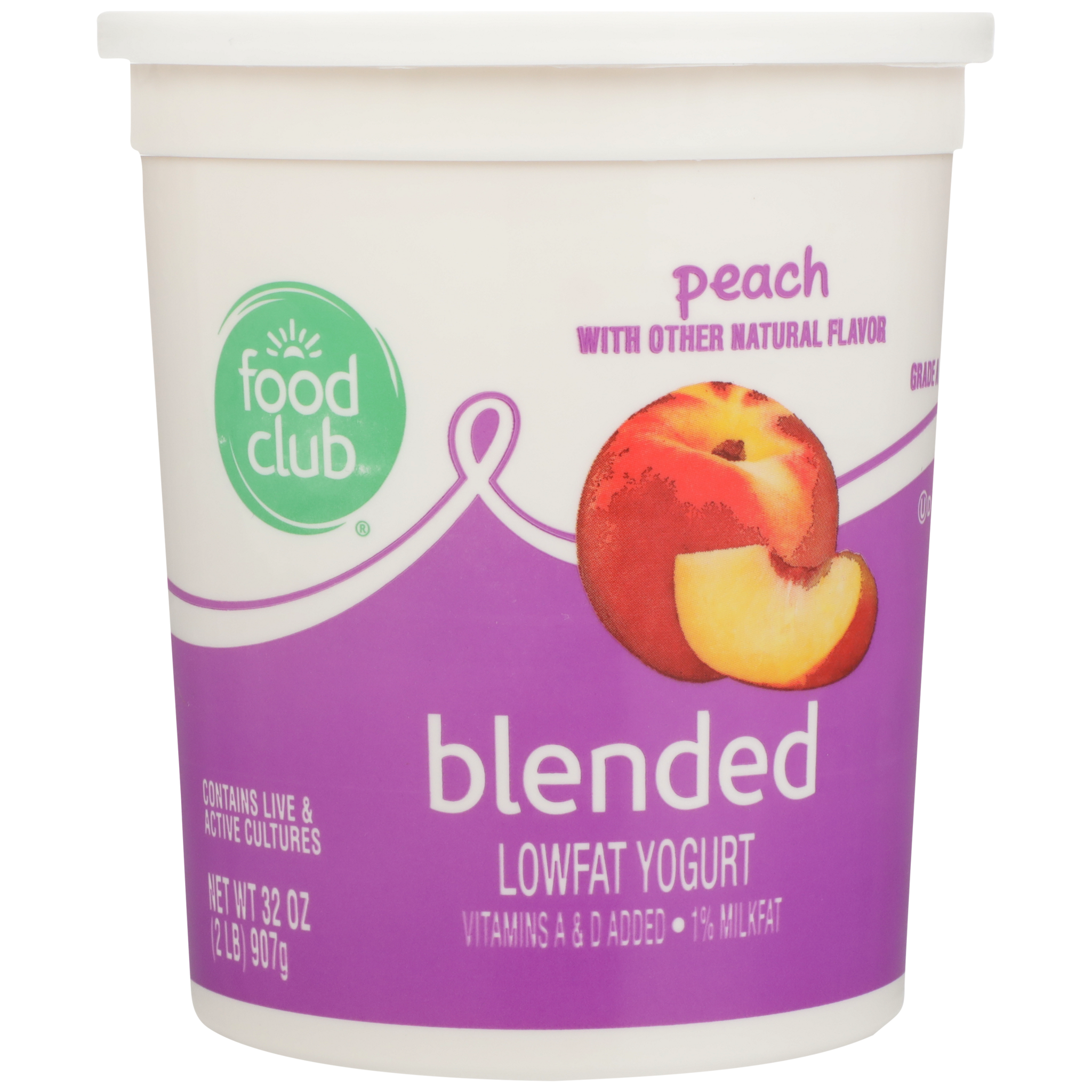 Peach Blended Lowfat Yogurt