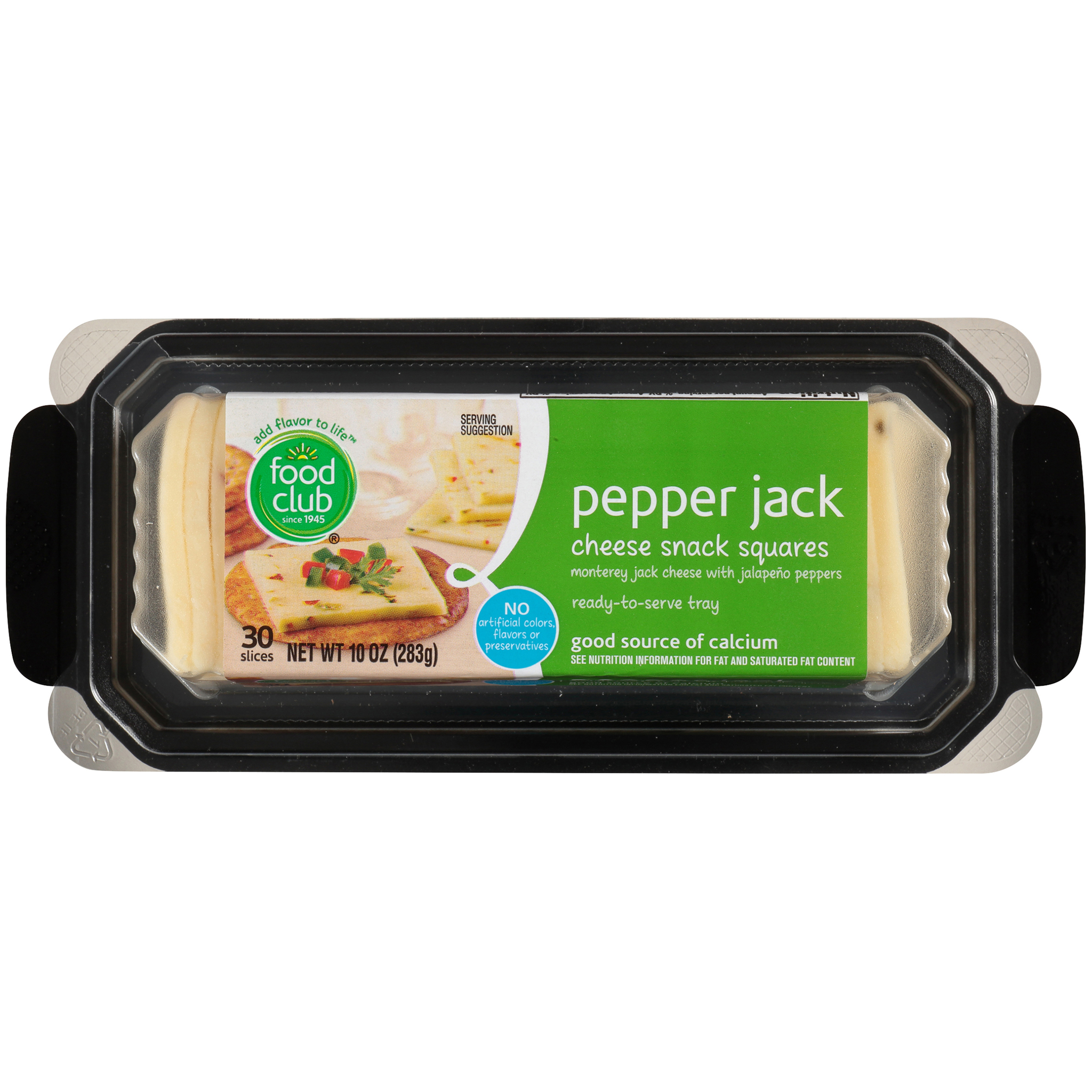 Pepper Jack Monterey Jack Cheese With Jalapeno Peppers Cheese Snack Squares