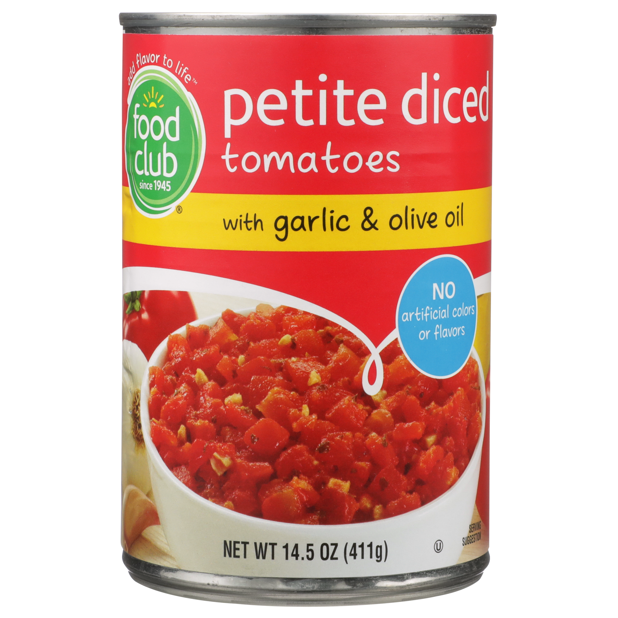 Petite Diced Tomatoes With Garlic & Olive Oil