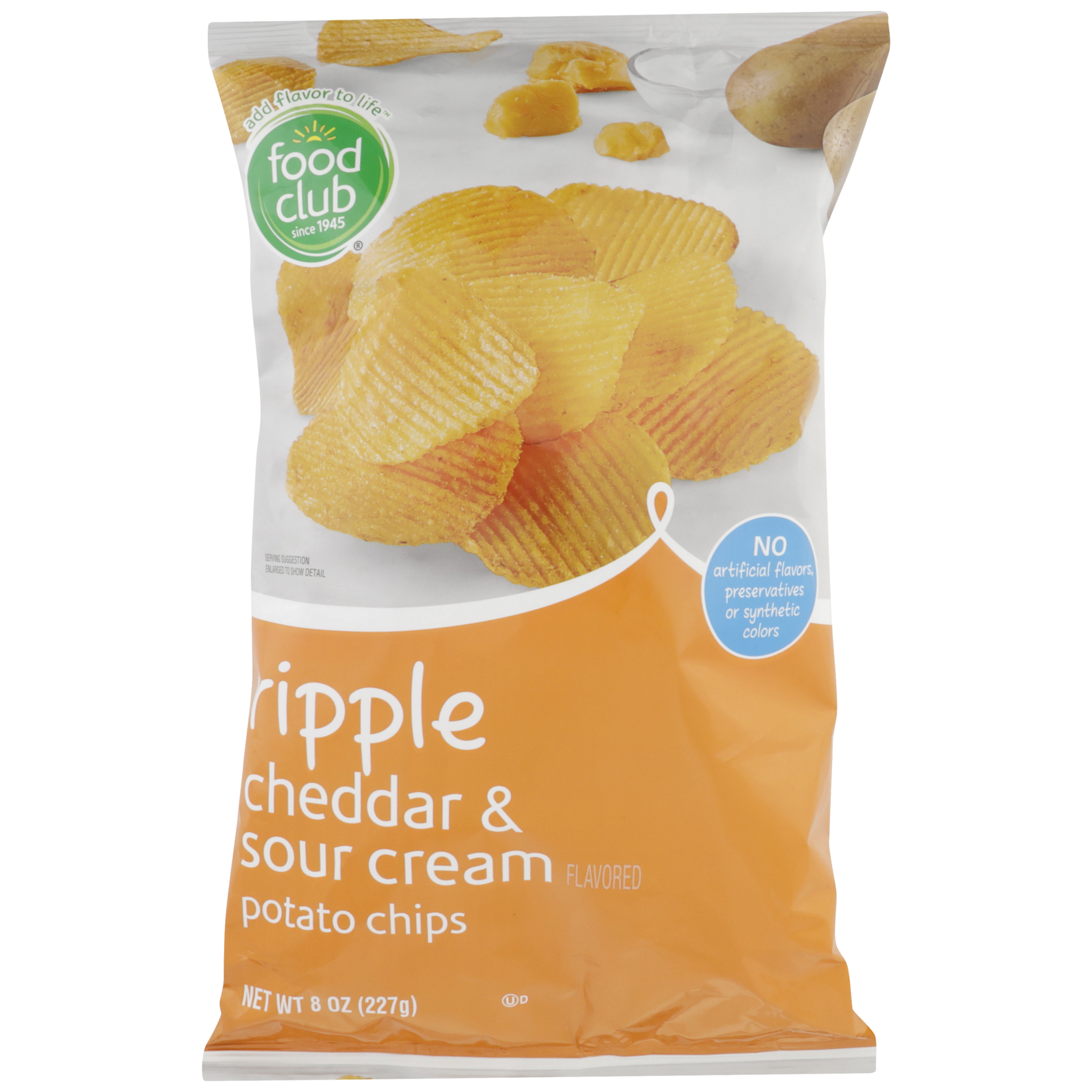 Ripple Cheddar & Sour Cream Flavored Potato Chips