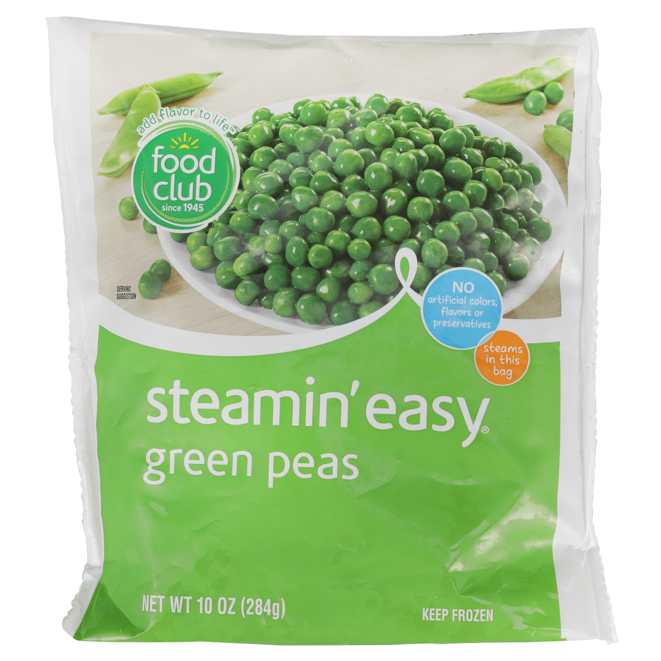 Steamin’ Easy  Green Peas