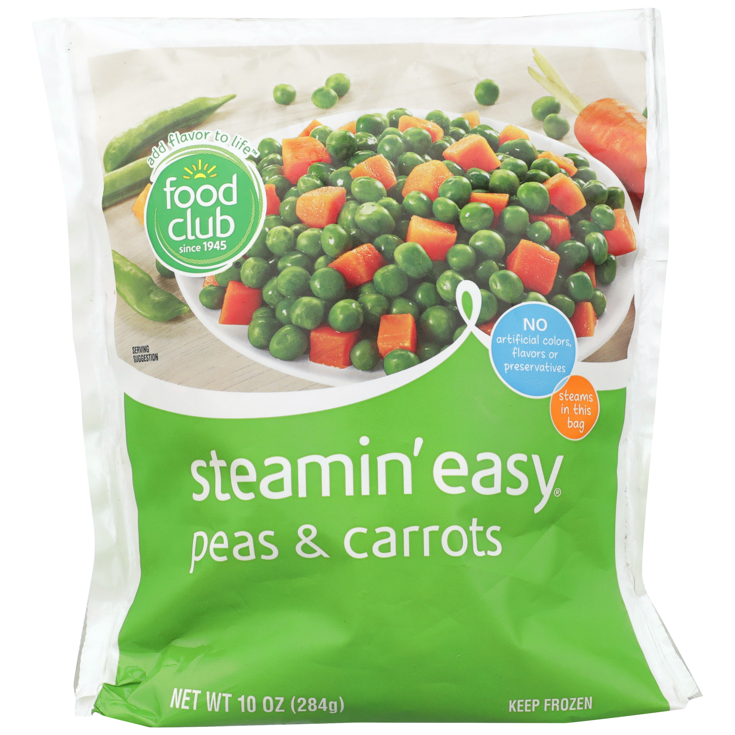 Steamin’ Easy  Peas & Carrots