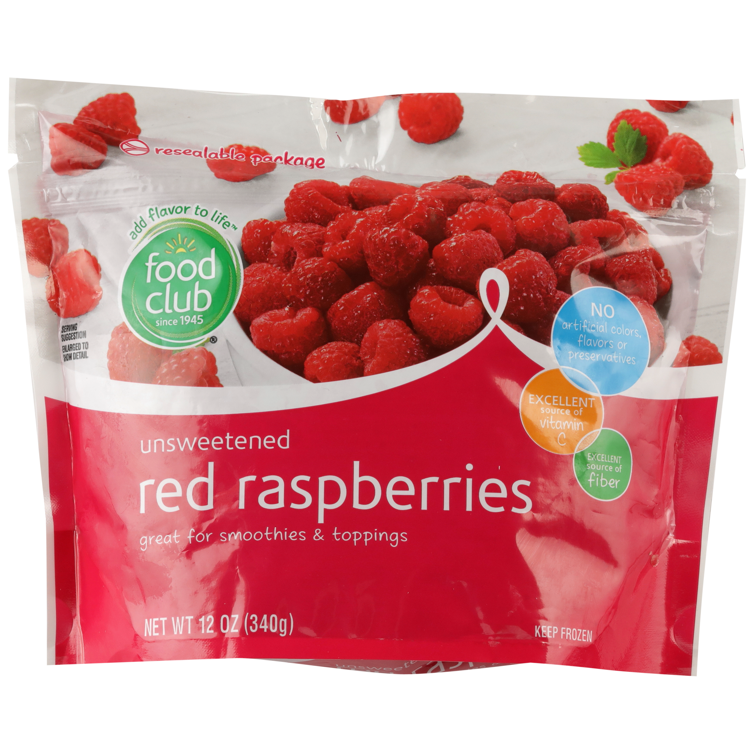 Unsweetened Red Raspberries