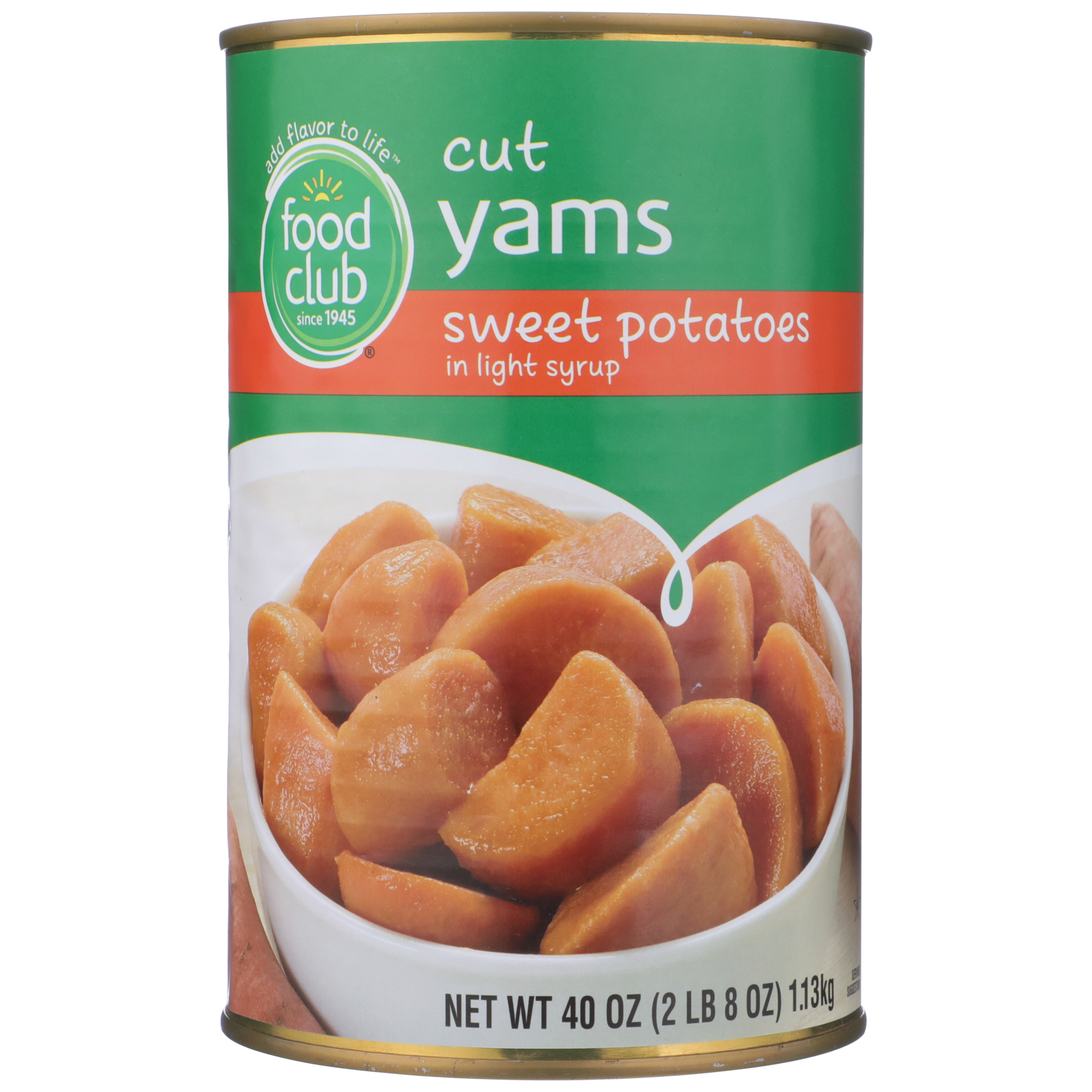 Cut Yams Sweet Potatoes In Light Syrup