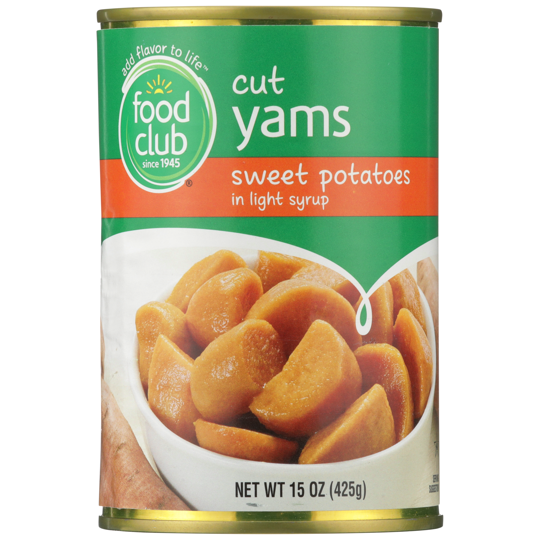 Cut Yams Sweet Potatoes In Light Syrup