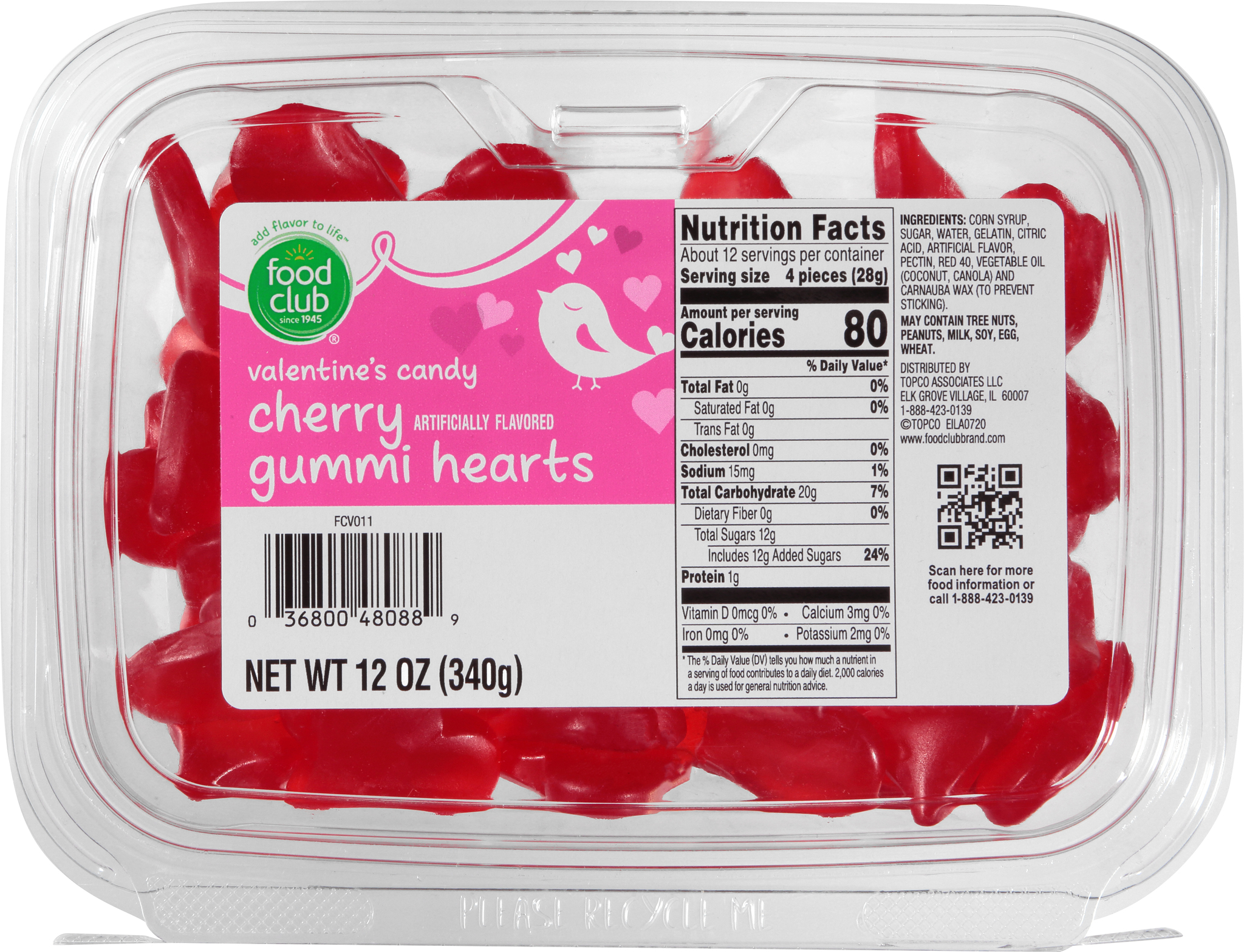 Gummi Hearts Cherry Valentine’s Candy