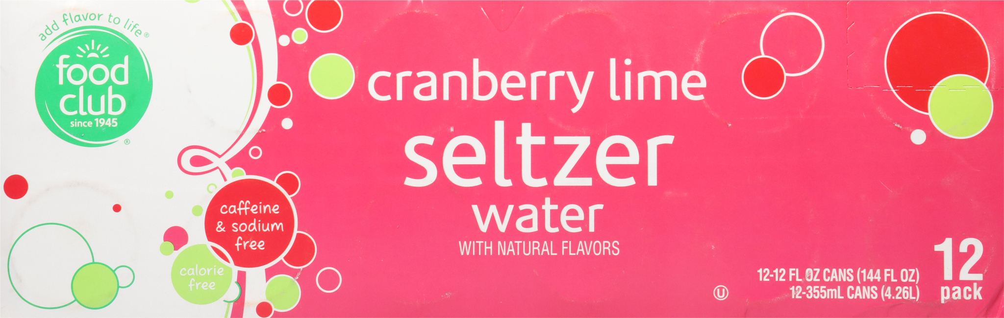 Cranberry Lime Seltzer Water Can