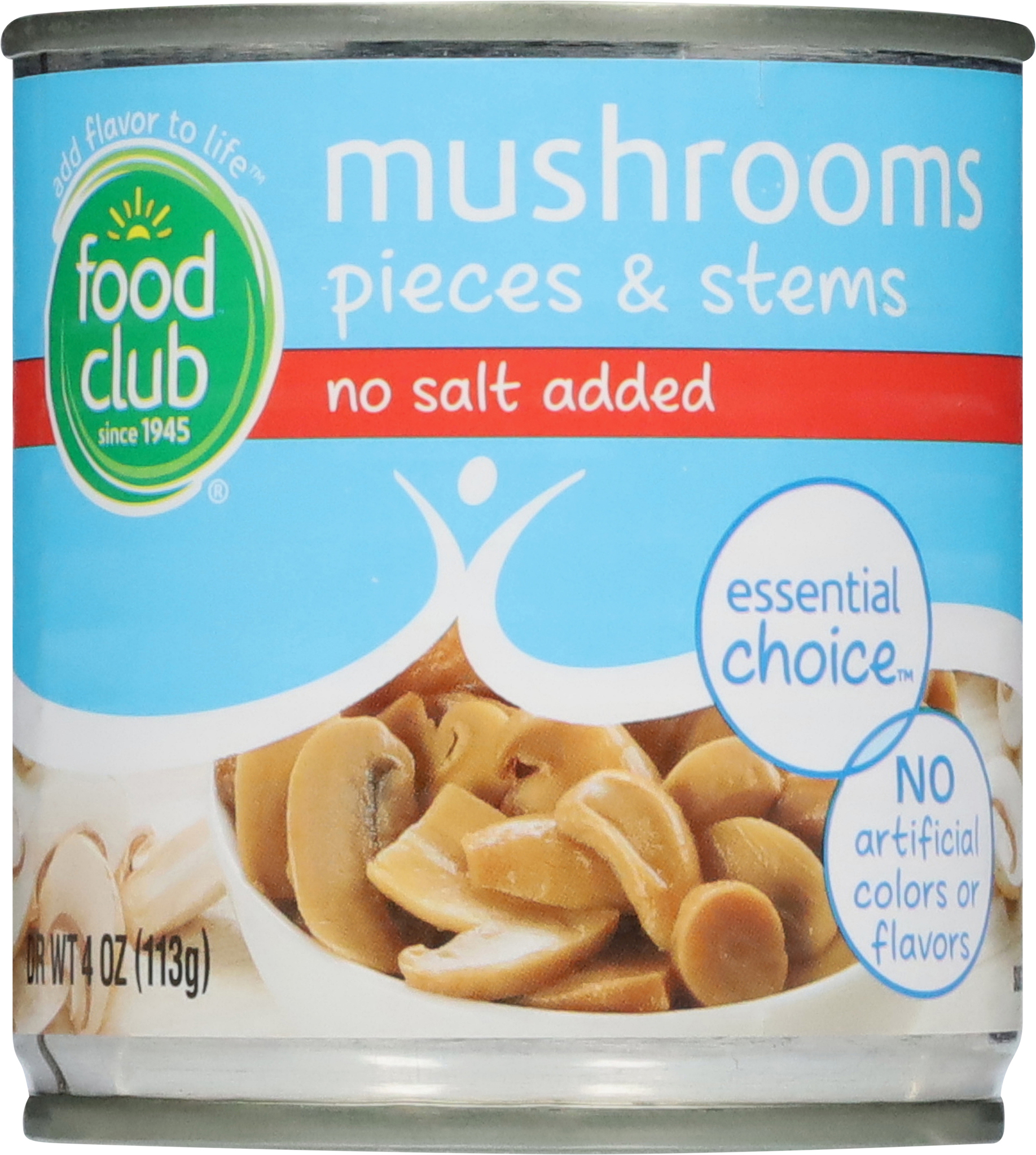 Essential Choice Pieces & Stems No Salt Added Mushrooms