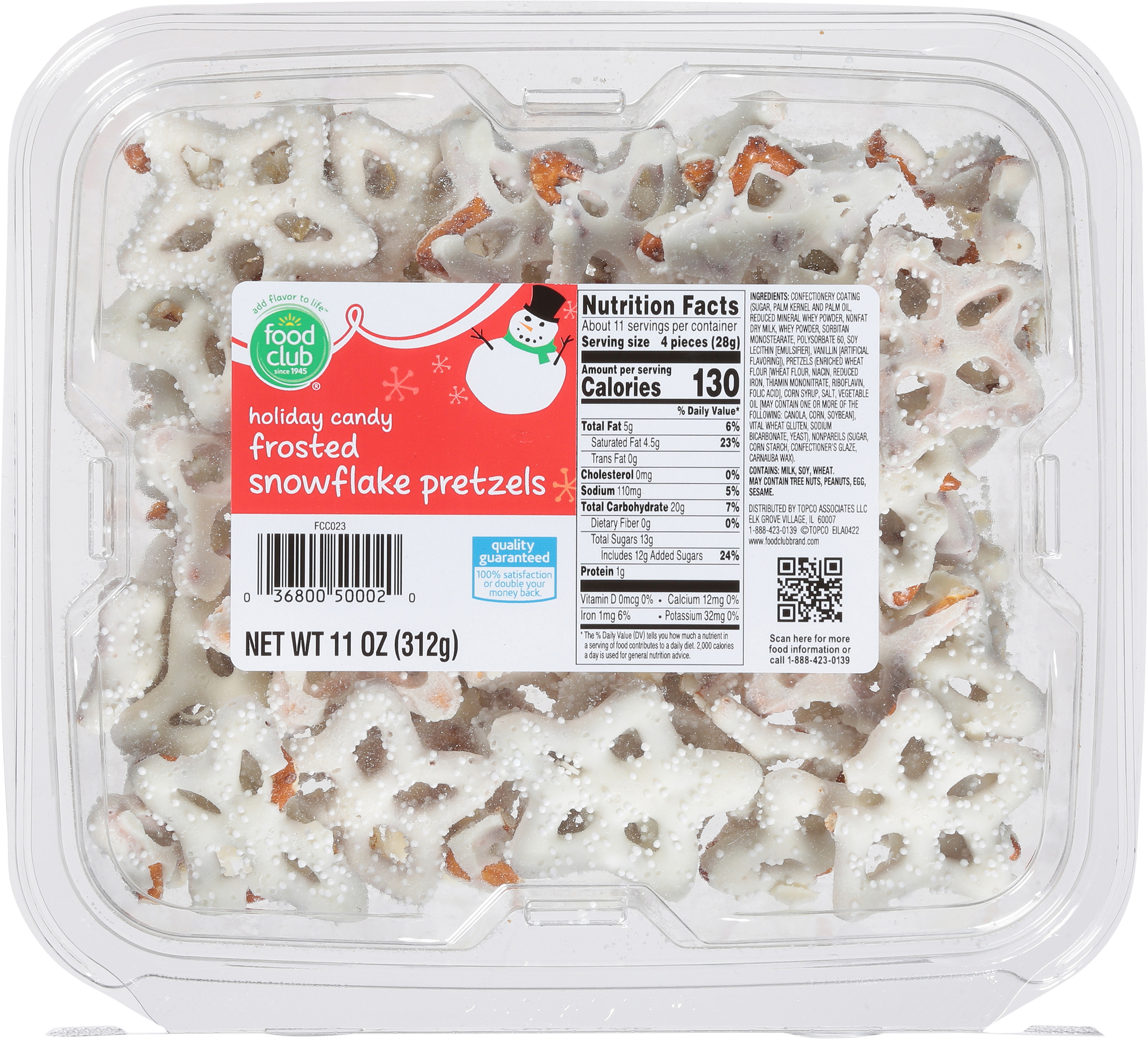 Frosted Snowflake Pretzels Holiday Candy