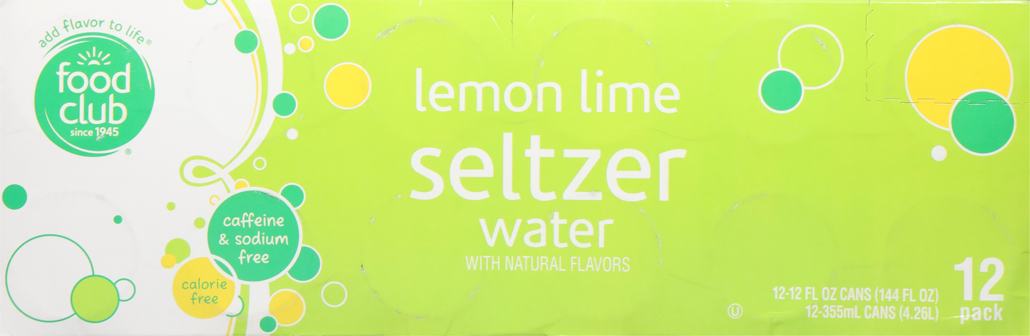 Lemon Lime Seltzer Water Can