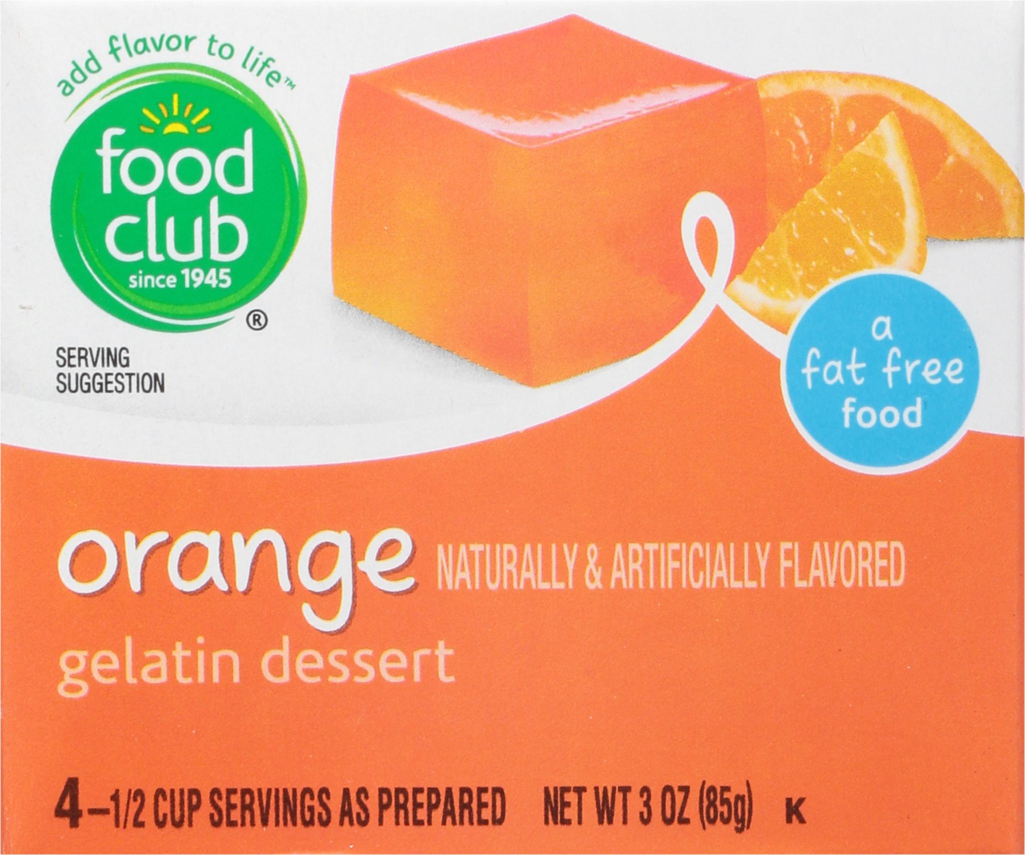 Orange Gelatin Dessert