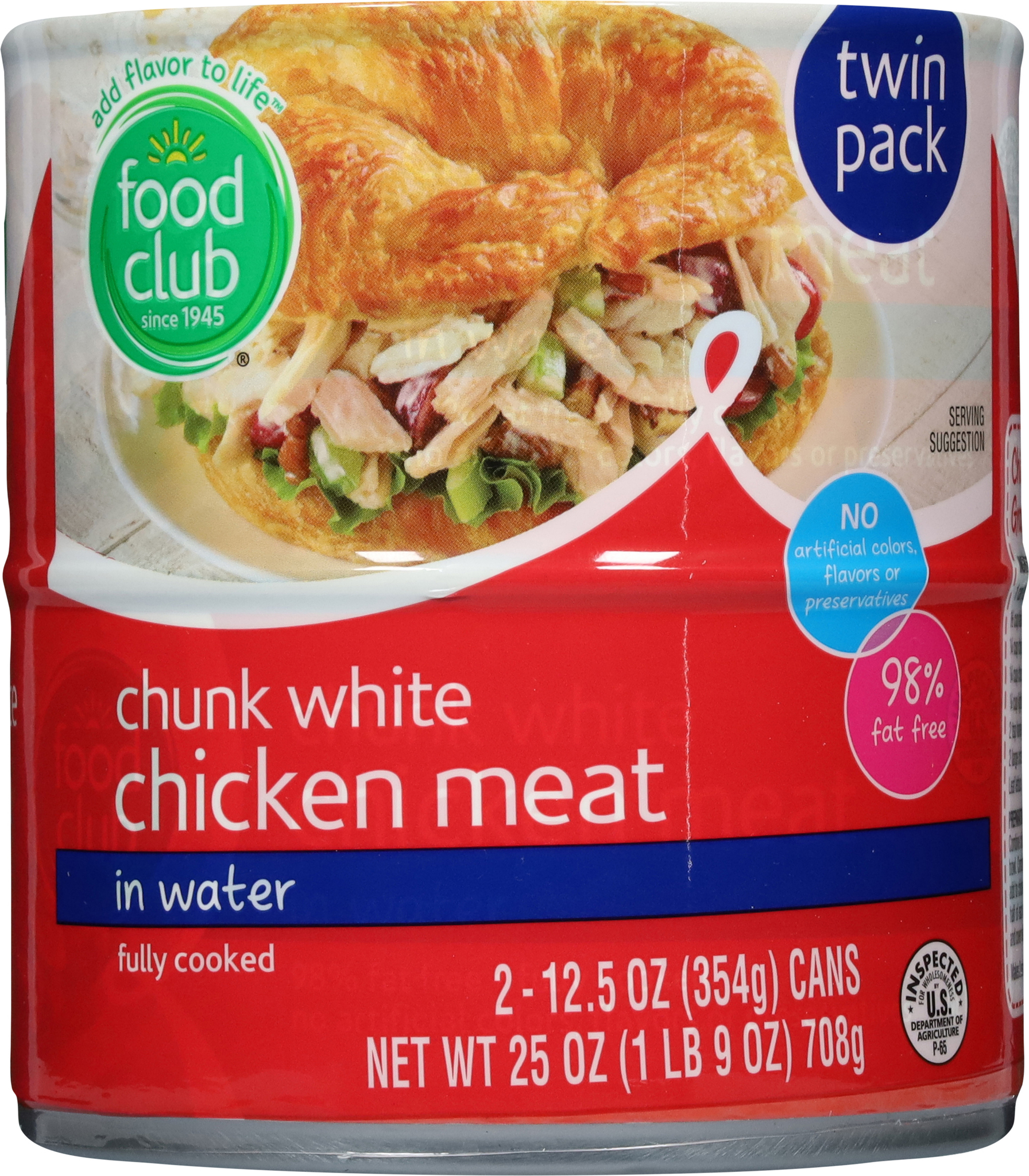 Chunk White Chicken Meat in Water Twin Pack