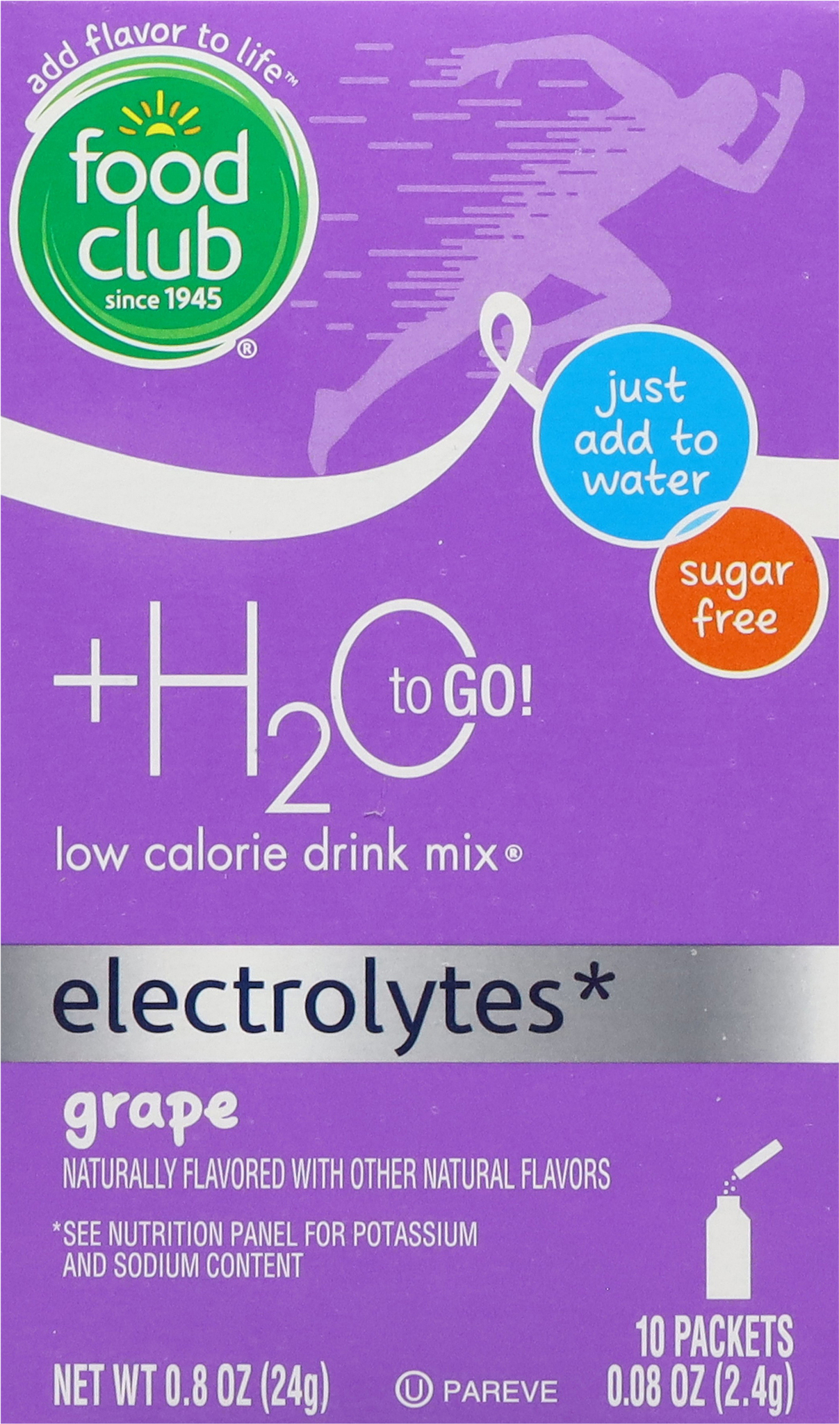 Electrolytes Low Calorie Grape Drink Mix