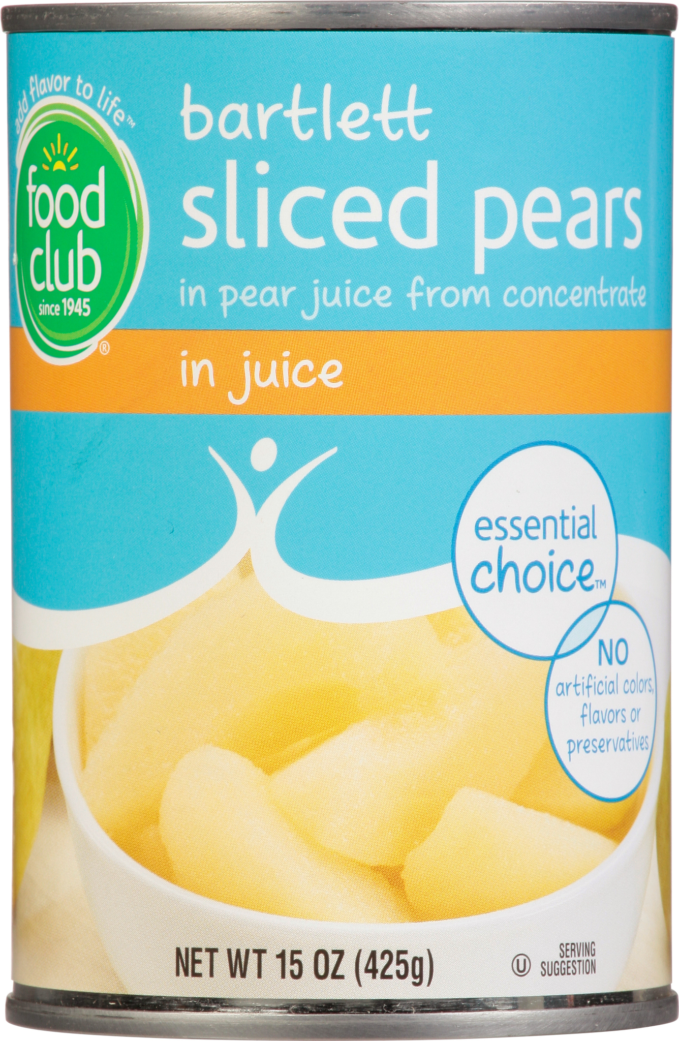 Essential Choice Bartlett Sliced Pears in Juice