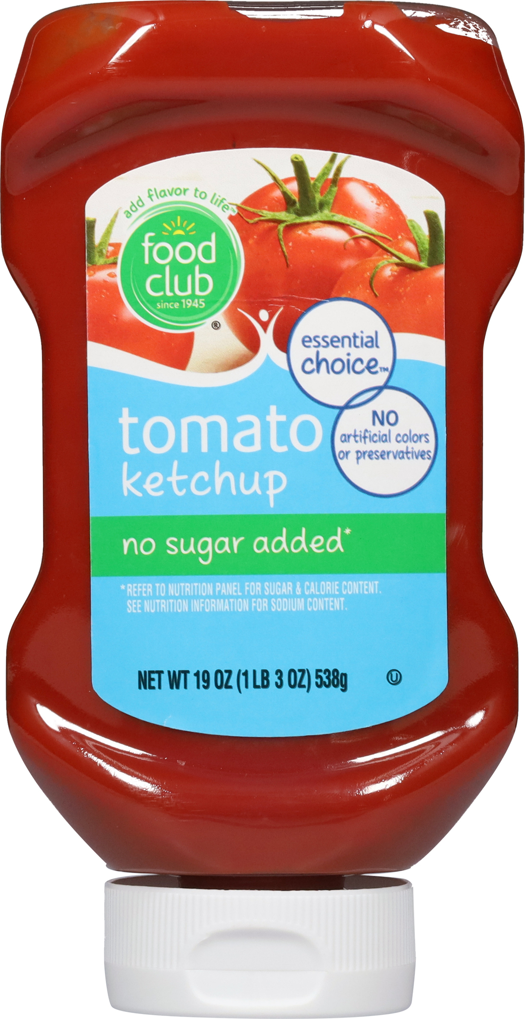 Essential Choice No Sugar Added Tomato Ketchup