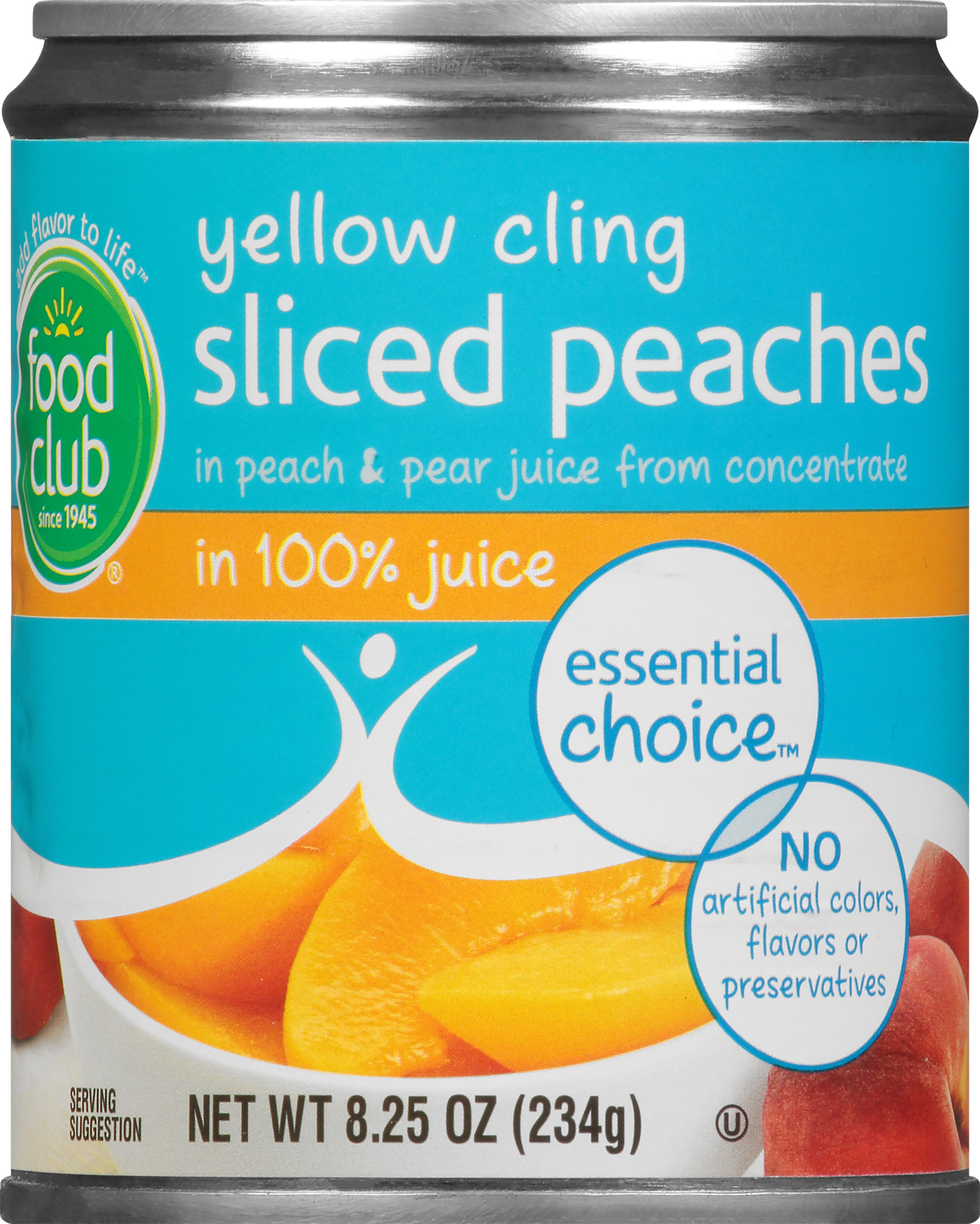 Essential Choice Sliced Yellow Cling Peaches In 100% Juice