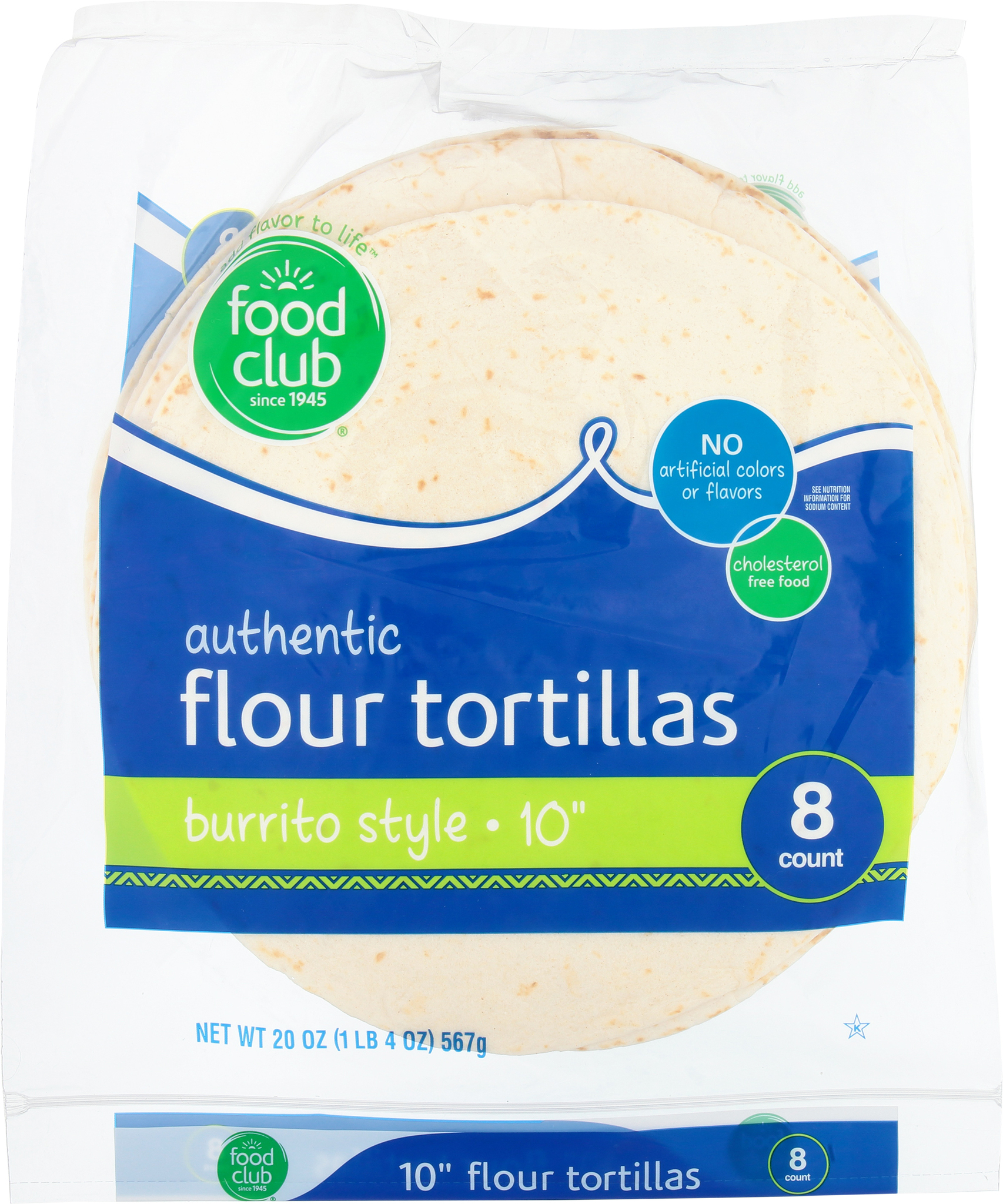 10 Inch Burrito Style Authentic Flour Tortillas