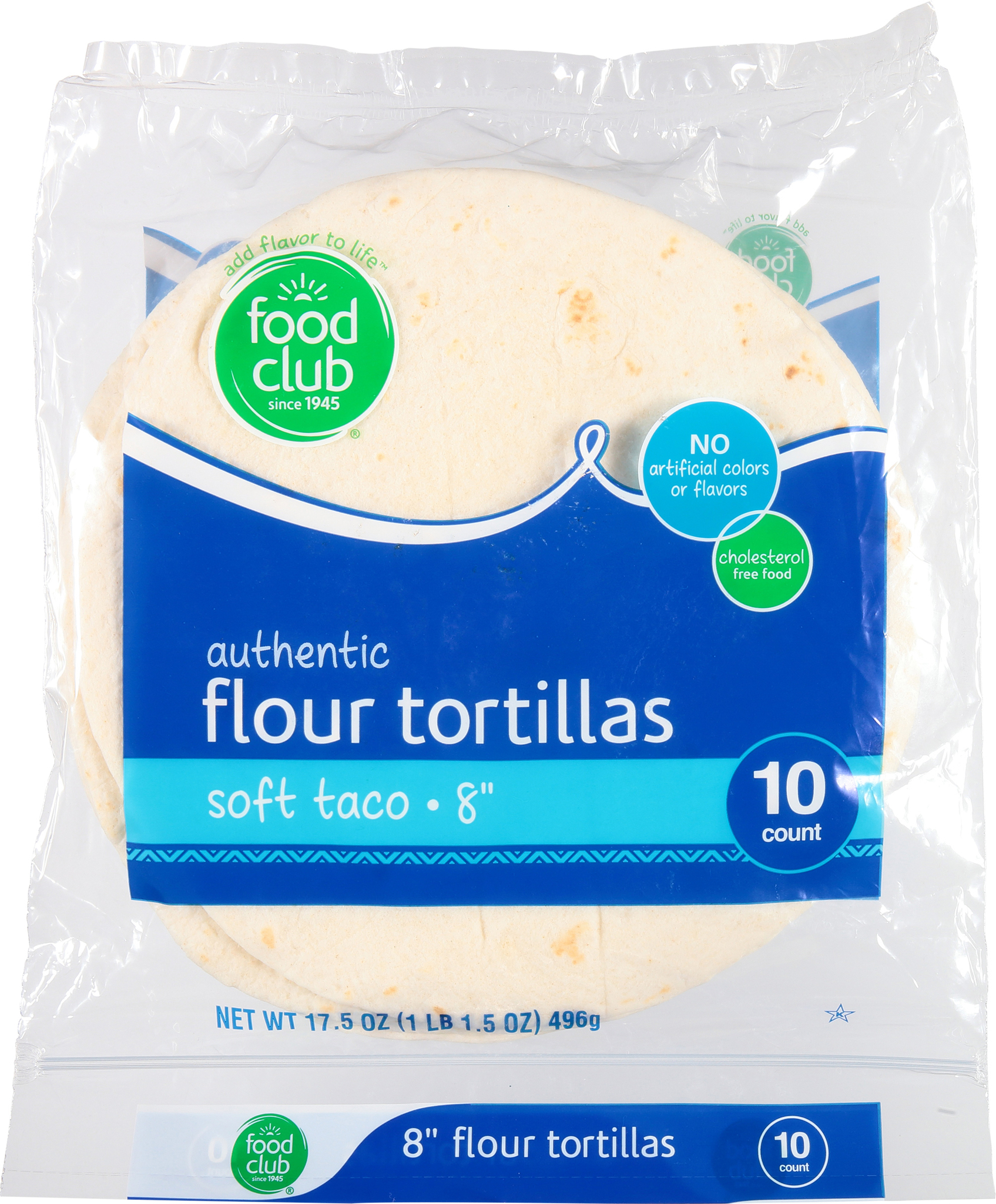 Authentic 8 Inch Soft Taco Flour Tortillas