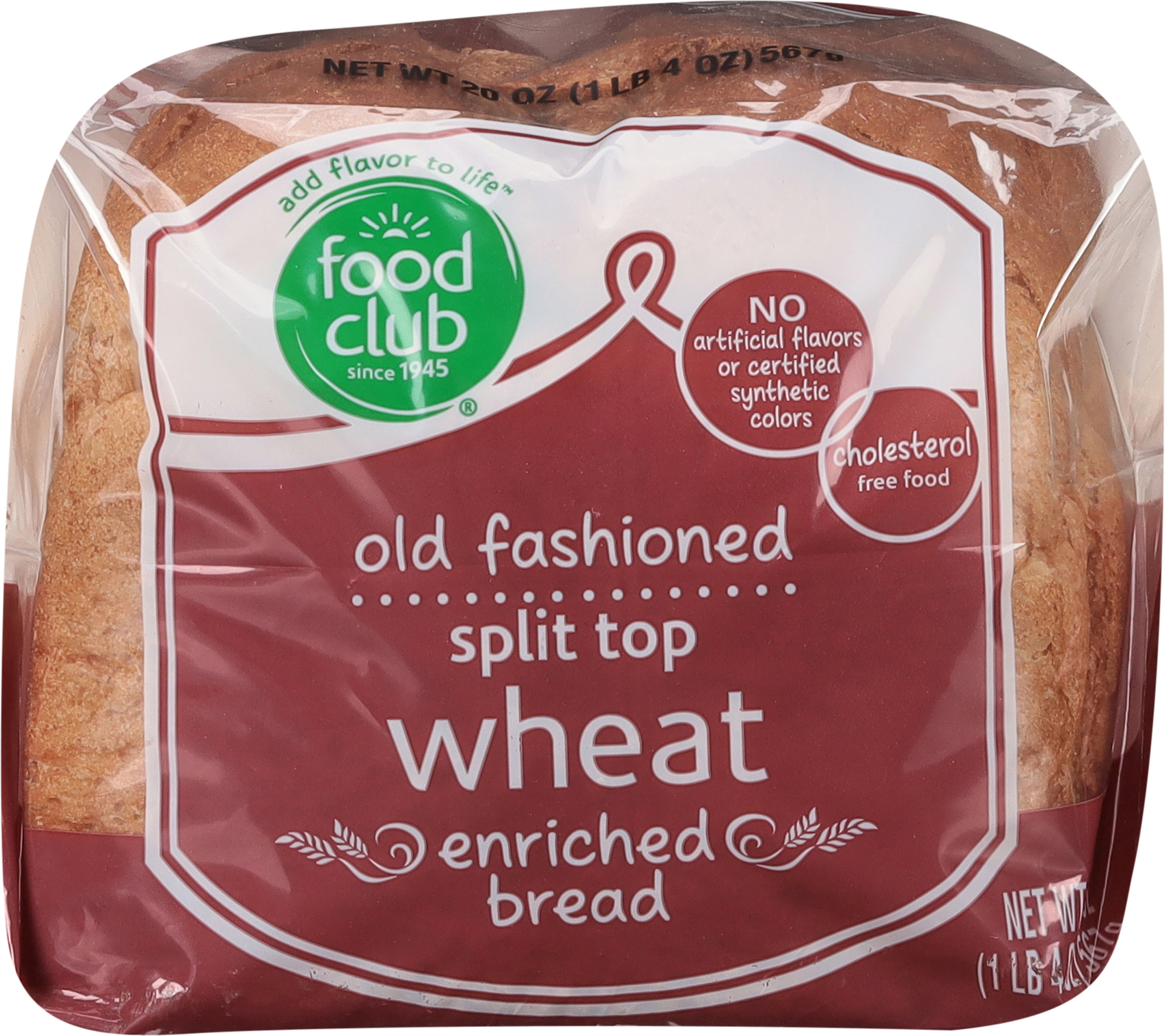 Old Fashioned Split Top Enriched Wheat Bread