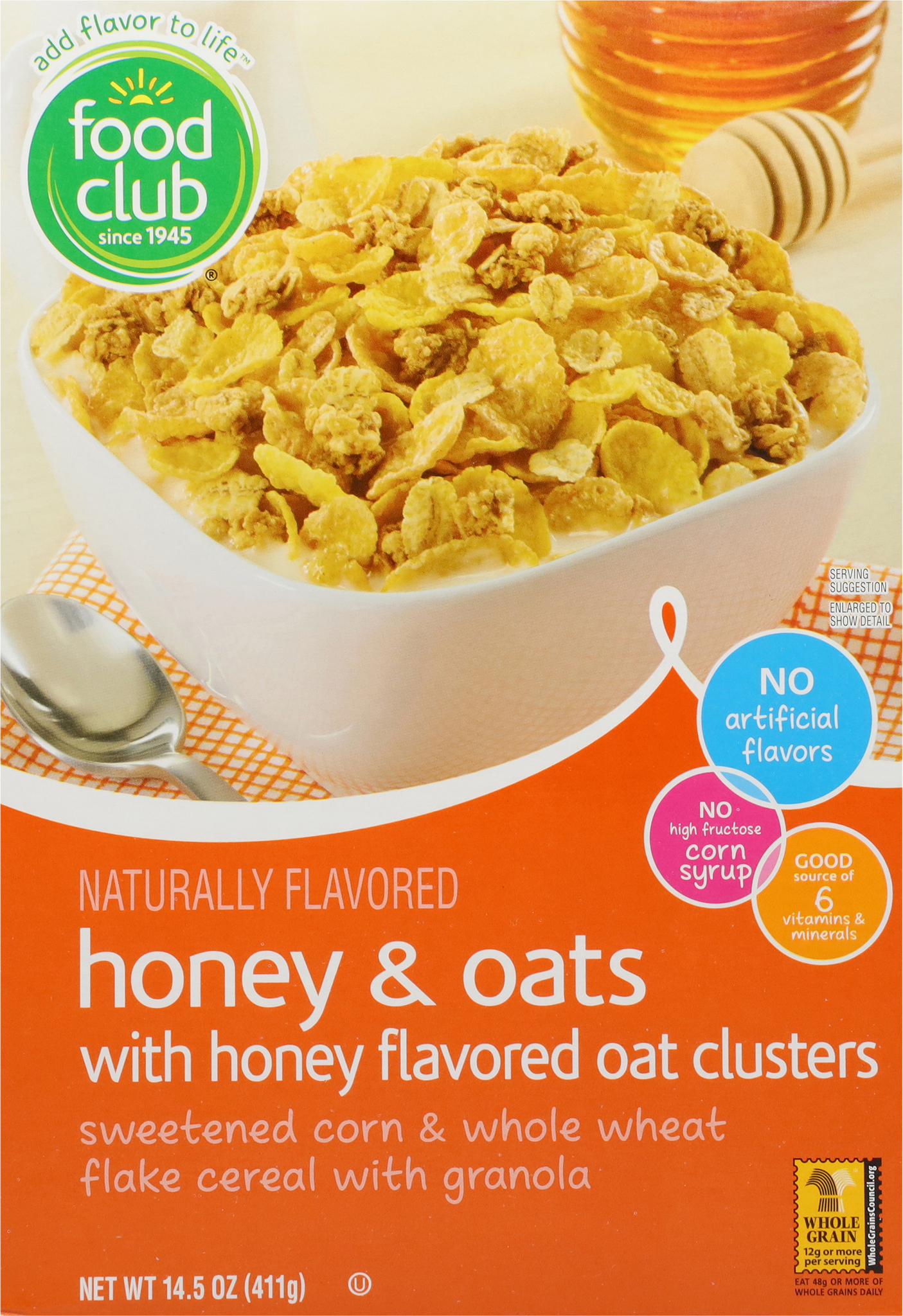 Honey & Oats with Honey Flavored Oat Clusters Cereal