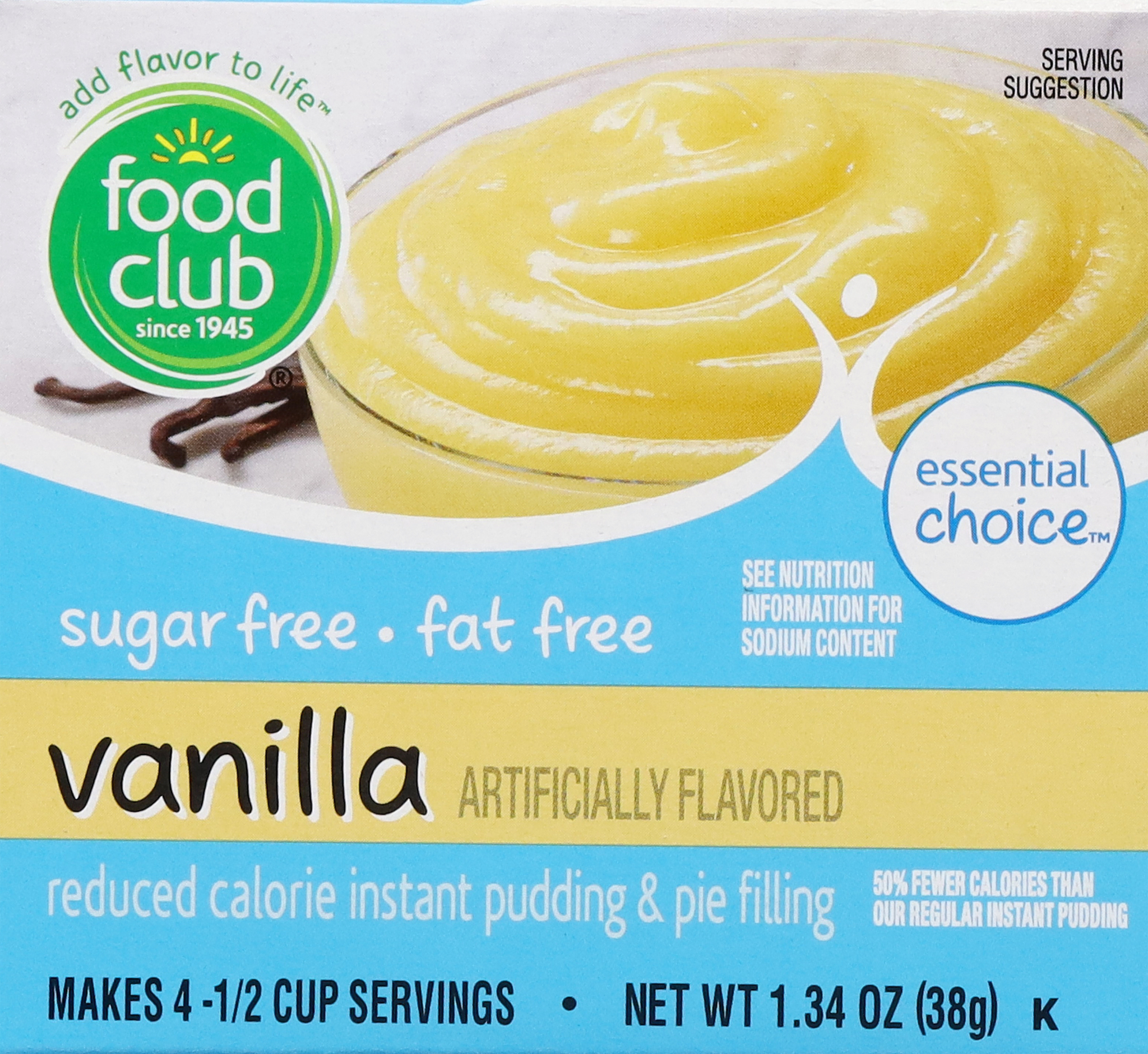 Essential Choice Instant Reduced Calorie Vanilla Pudding & Pie Filling