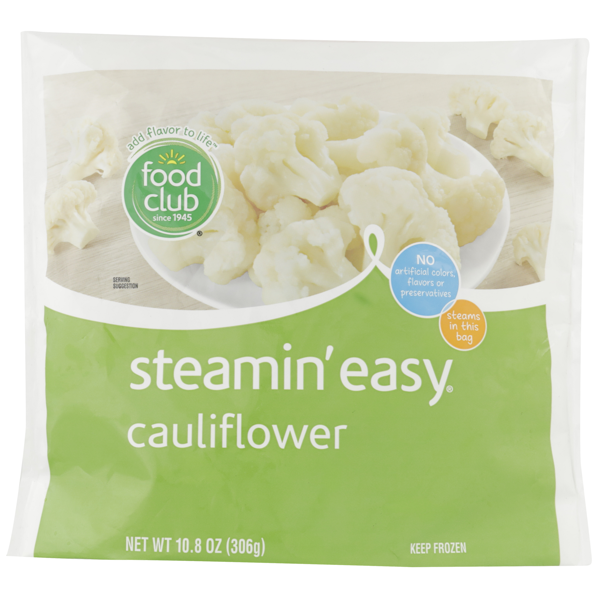 Steamin’ Easy  Cauliflower