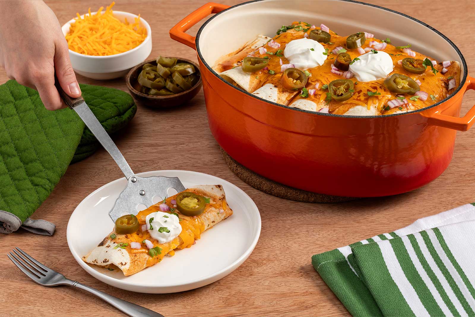 Dutch Oven Enchiladas