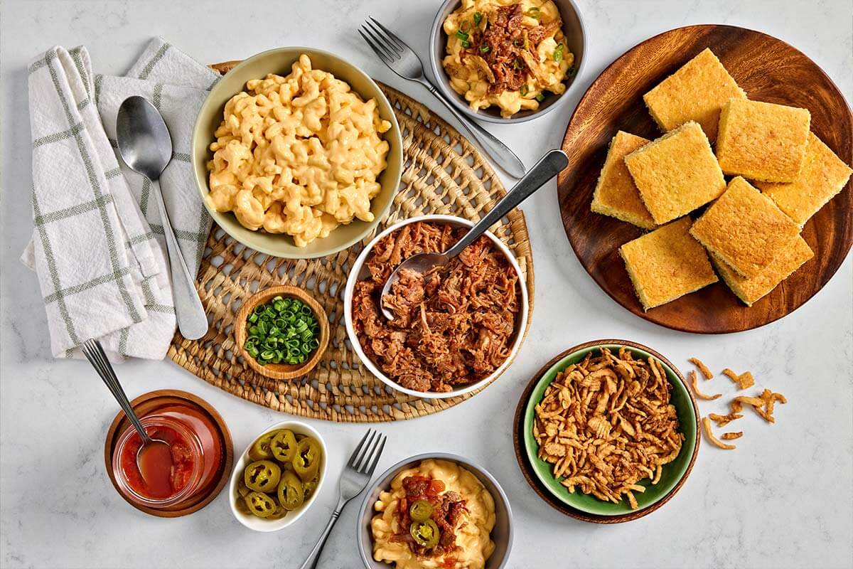 Build-Your-Own BBQ Mac Bowl Bar