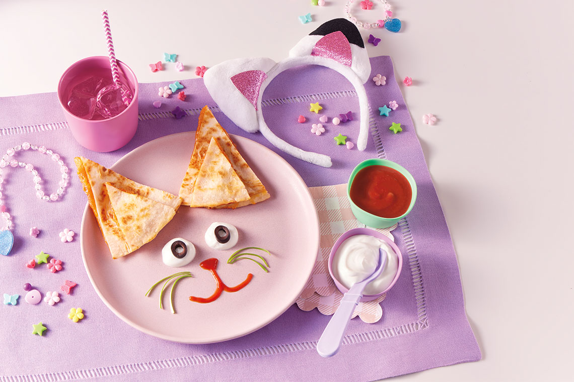 Cheesy Cat Ear Quesadillas