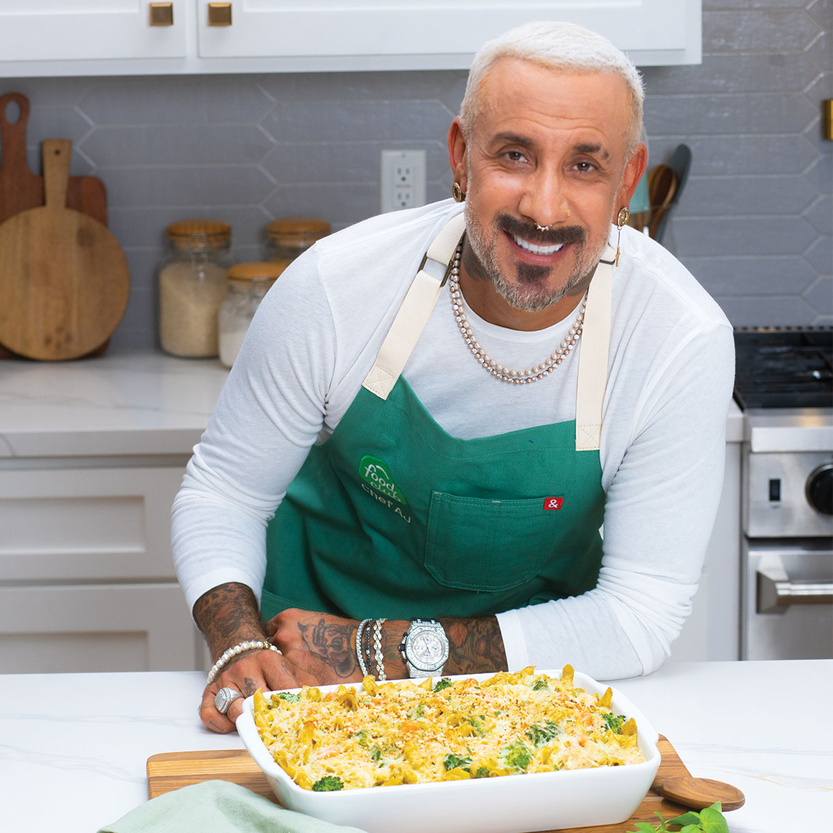 Cheesy Pesto Bake